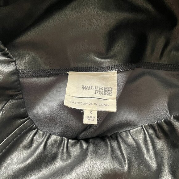 WILFRED Free Daria Pant High Waist Vegan Leather Leggings Black Small - Picture 7 of 7